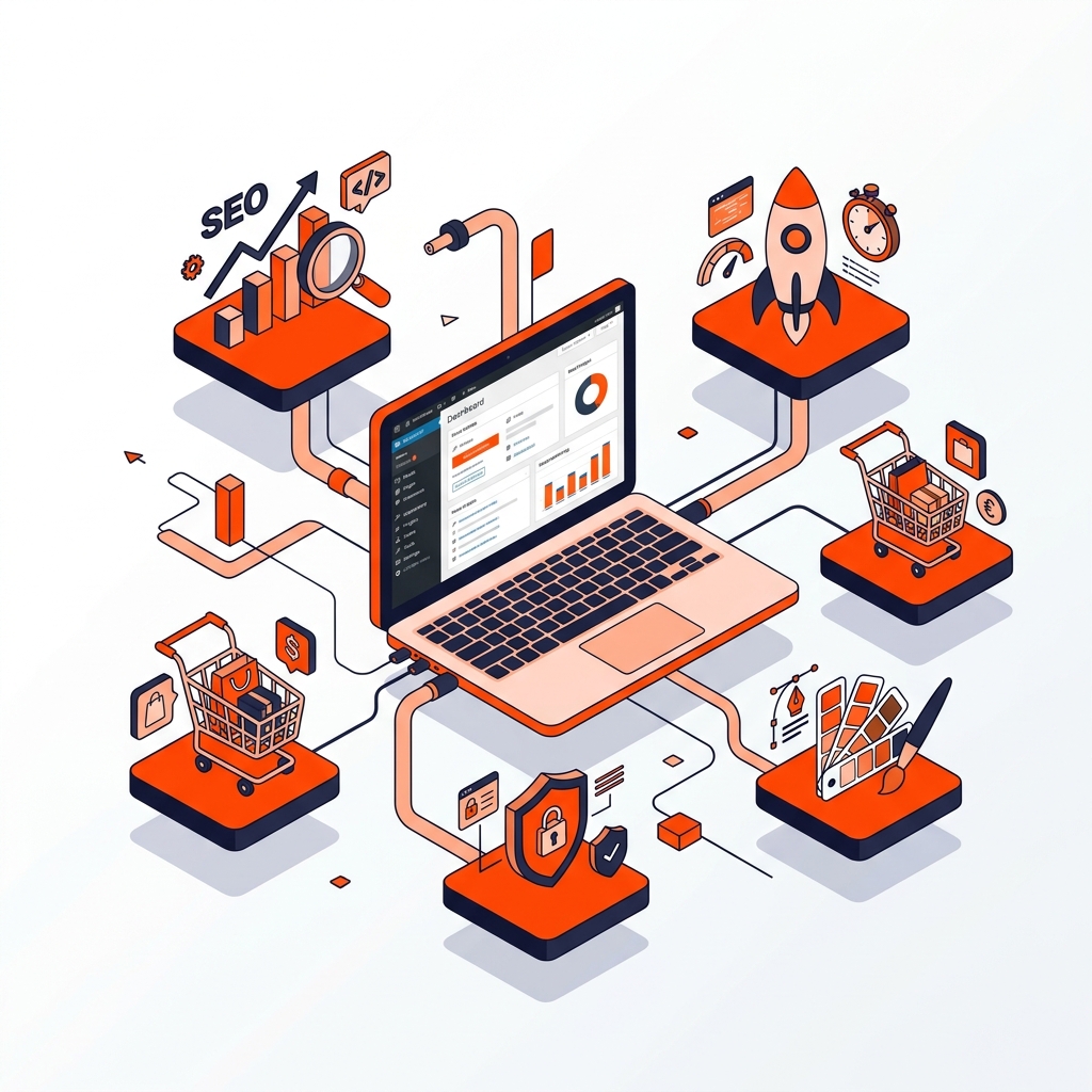 WP Press Play 3D Services Illustration